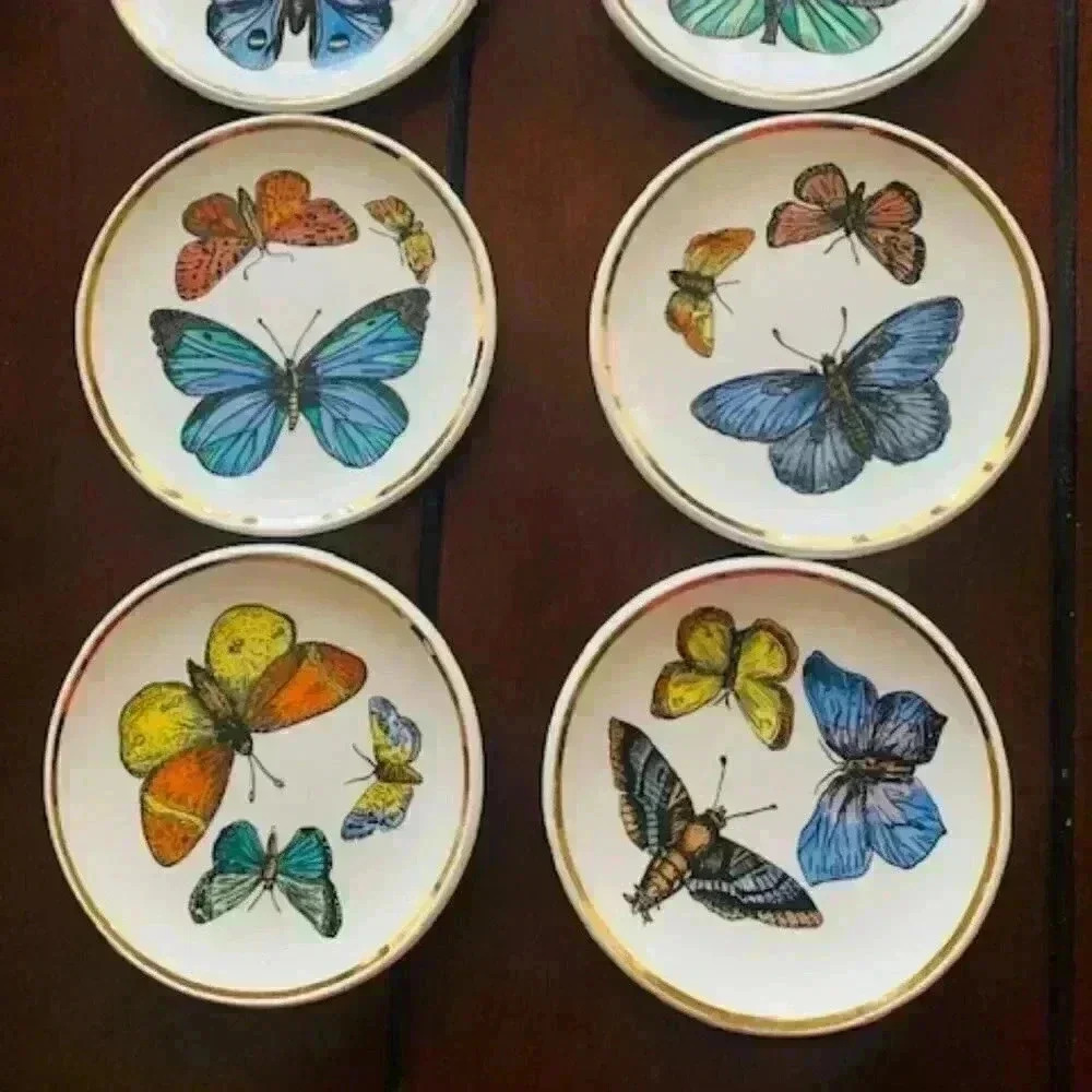 1960s Italian Porcelain Coasters by Bucciarelli Milano